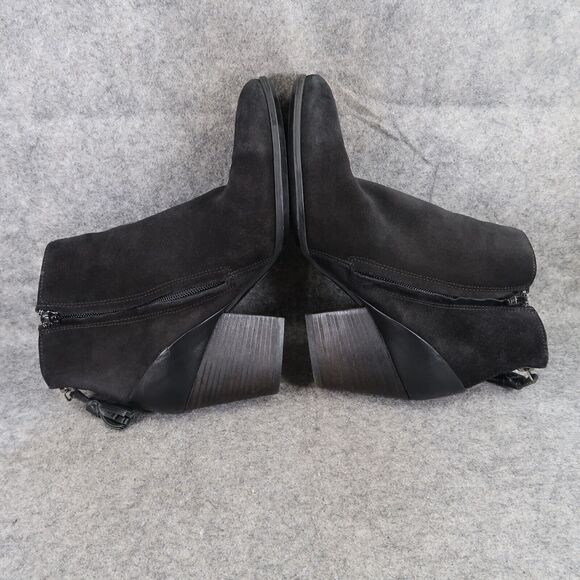 Paul Green Shoes Womens 7.5 Bootie Jada Tassel Black Leather Water Resistant Zip - Picture 11 of 16